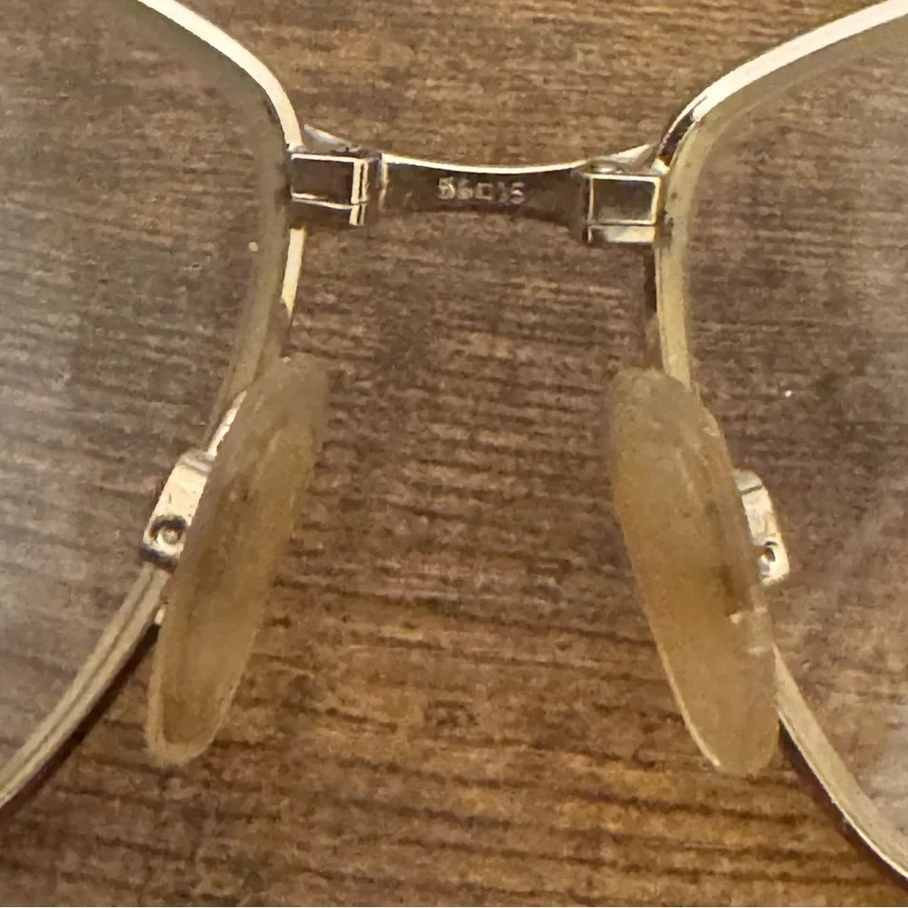 Luxottica Vintage‎ Italian Oval Gold Metal Eyeglass Frames Only 56-15 130